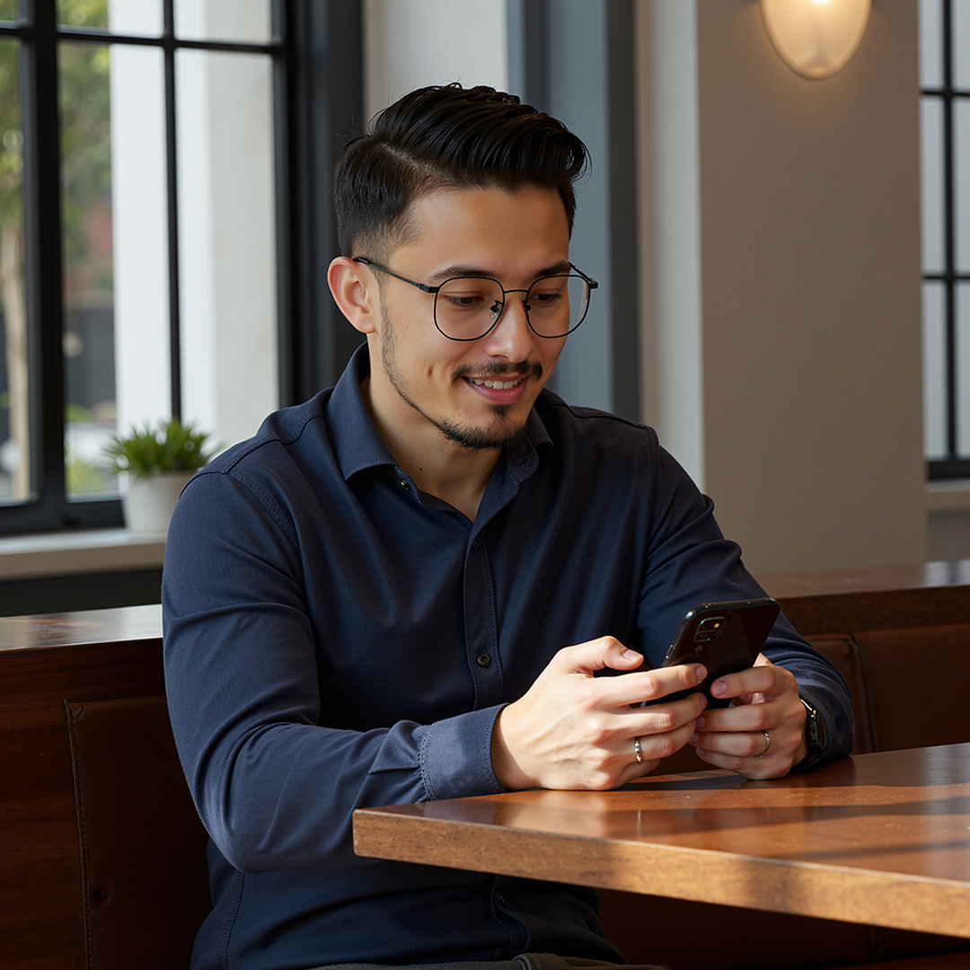Lenskart Matte Black Full Rim Hexagonal left side