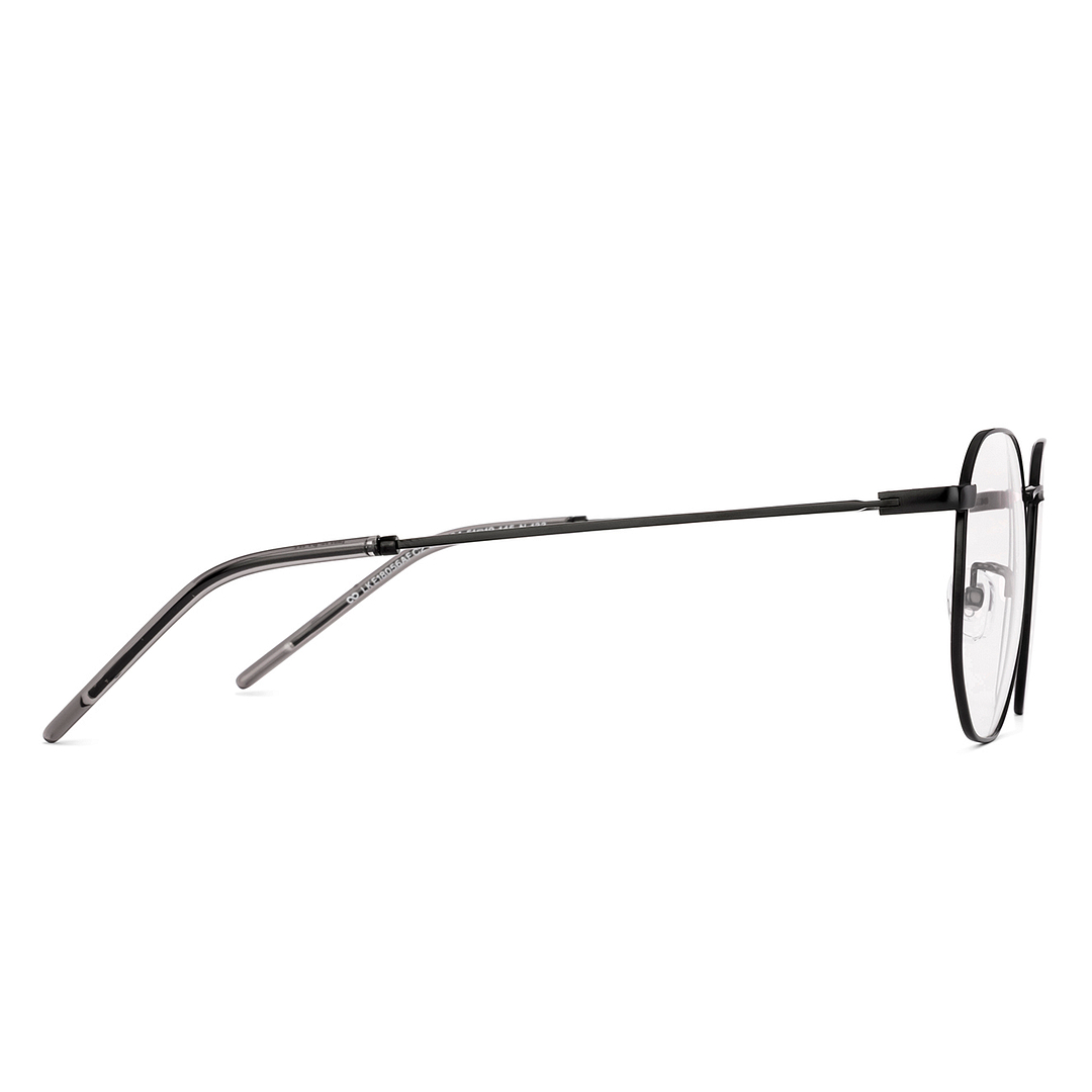 Lenskart Matte Black Full Rim Hexagonal left side