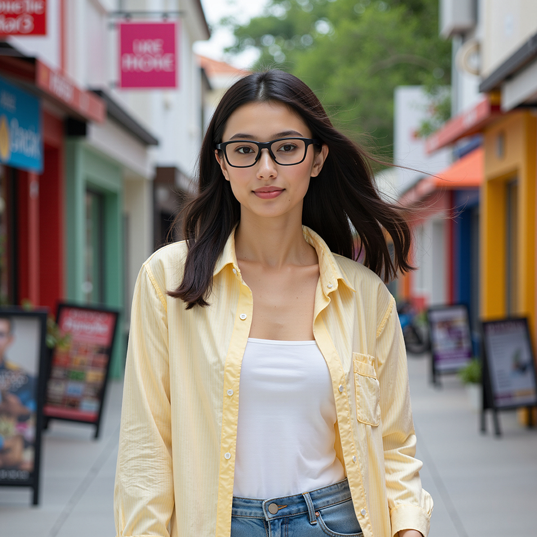 Lenskart Black Full Rim Rectangle left side