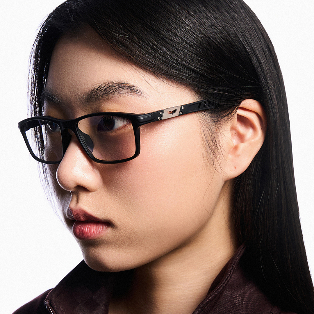 Lenskart Matte Black Full Rim Rectangle left side