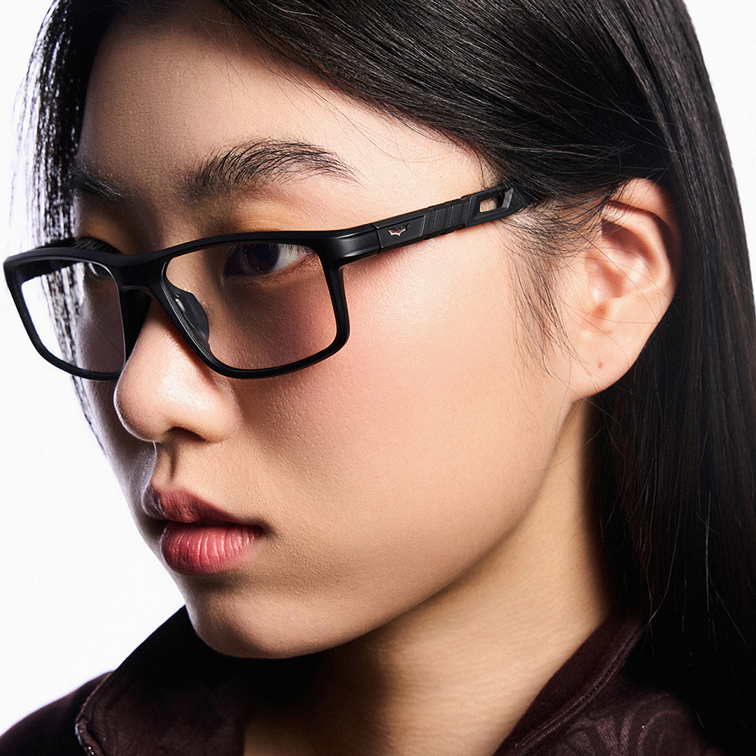 Lenskart Matte Black Full Rim Rectangle left side