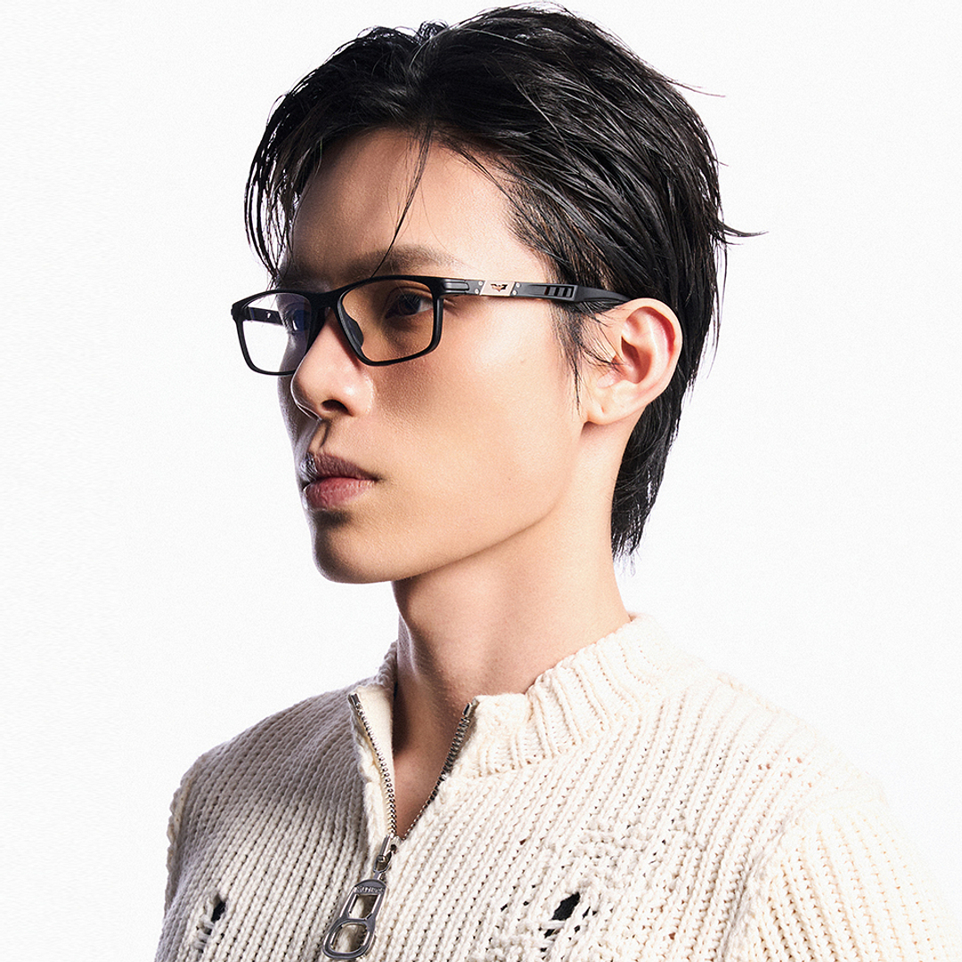 Lenskart Matte Black Full Rim Rectangle left side