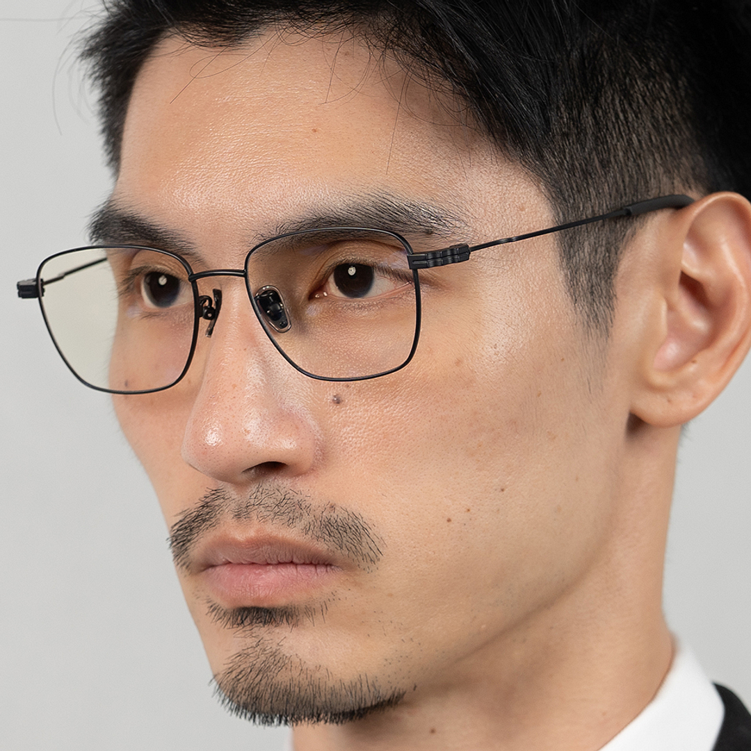 Lenskart Matte Black Full Rim Square left side