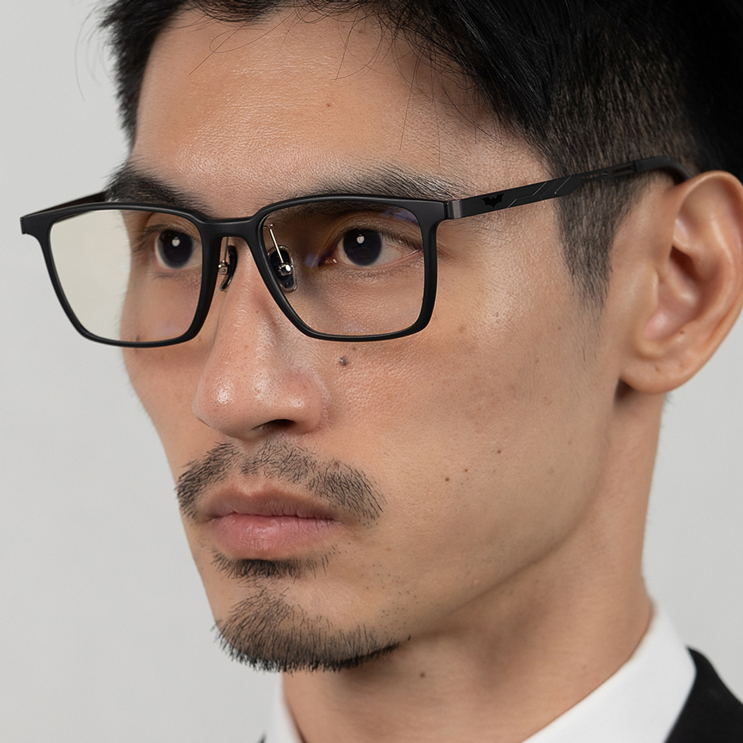 Lenskart Matte Black Full Rim Square left side