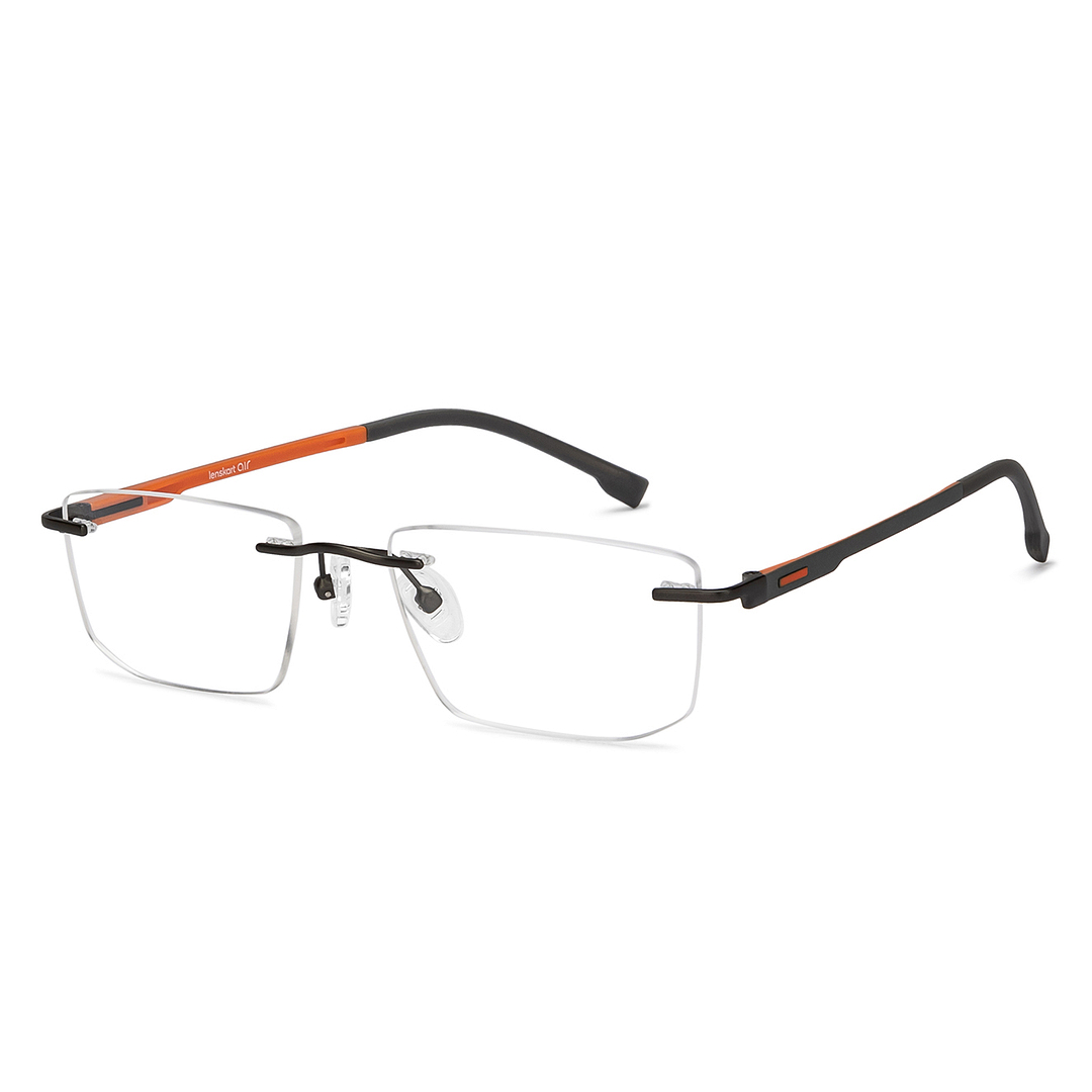 Lenskart Air Online Black Rimless Rectangle right side