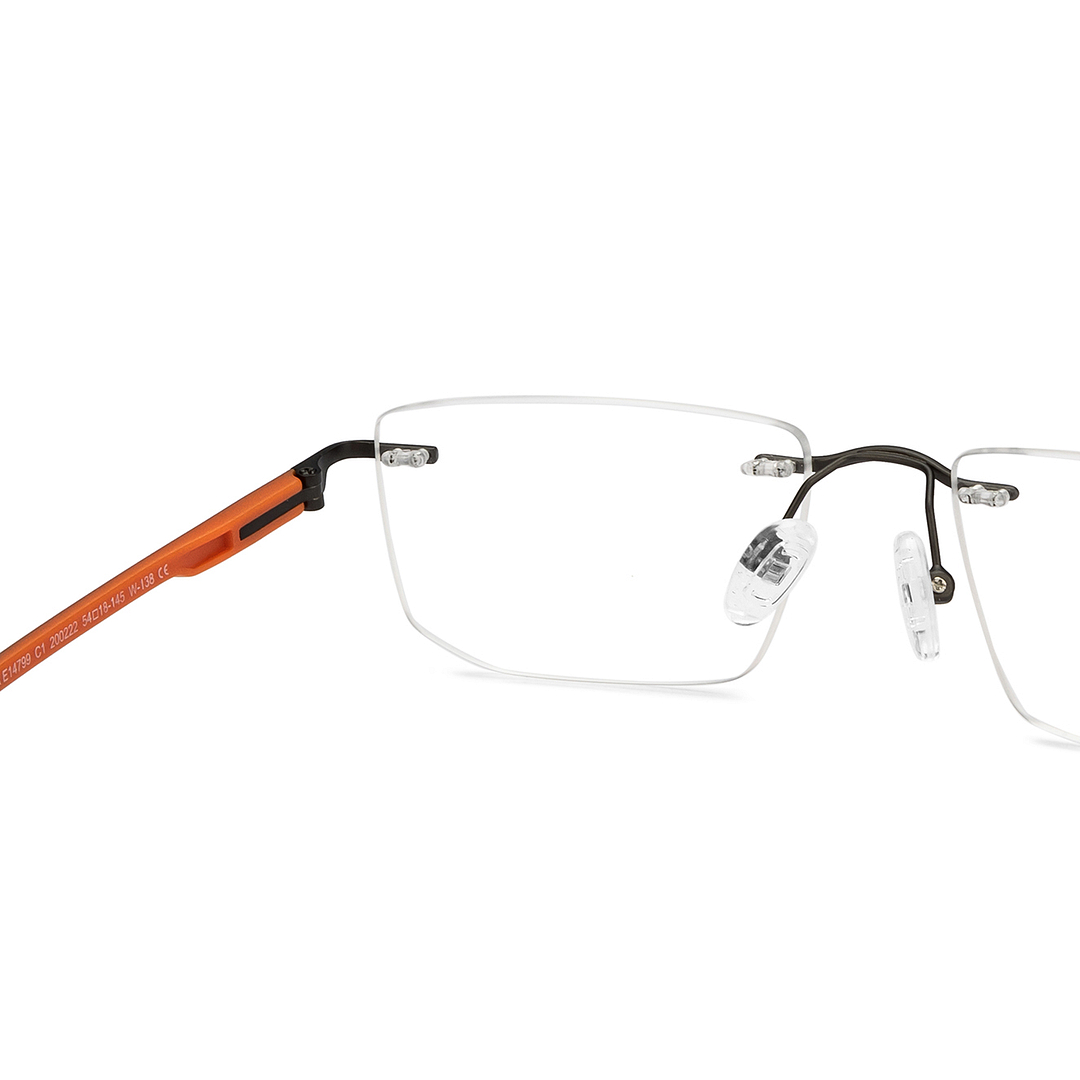 Lenskart Air Online Black Rimless Rectangle right side