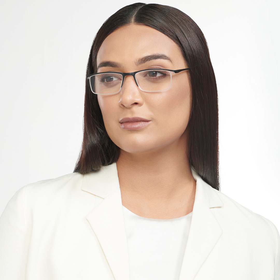 Lenskart READERS Black Black Half Rim Rectangle Lenskart READERS LR E13699 Only for 1 5 Prefitted Powers left side