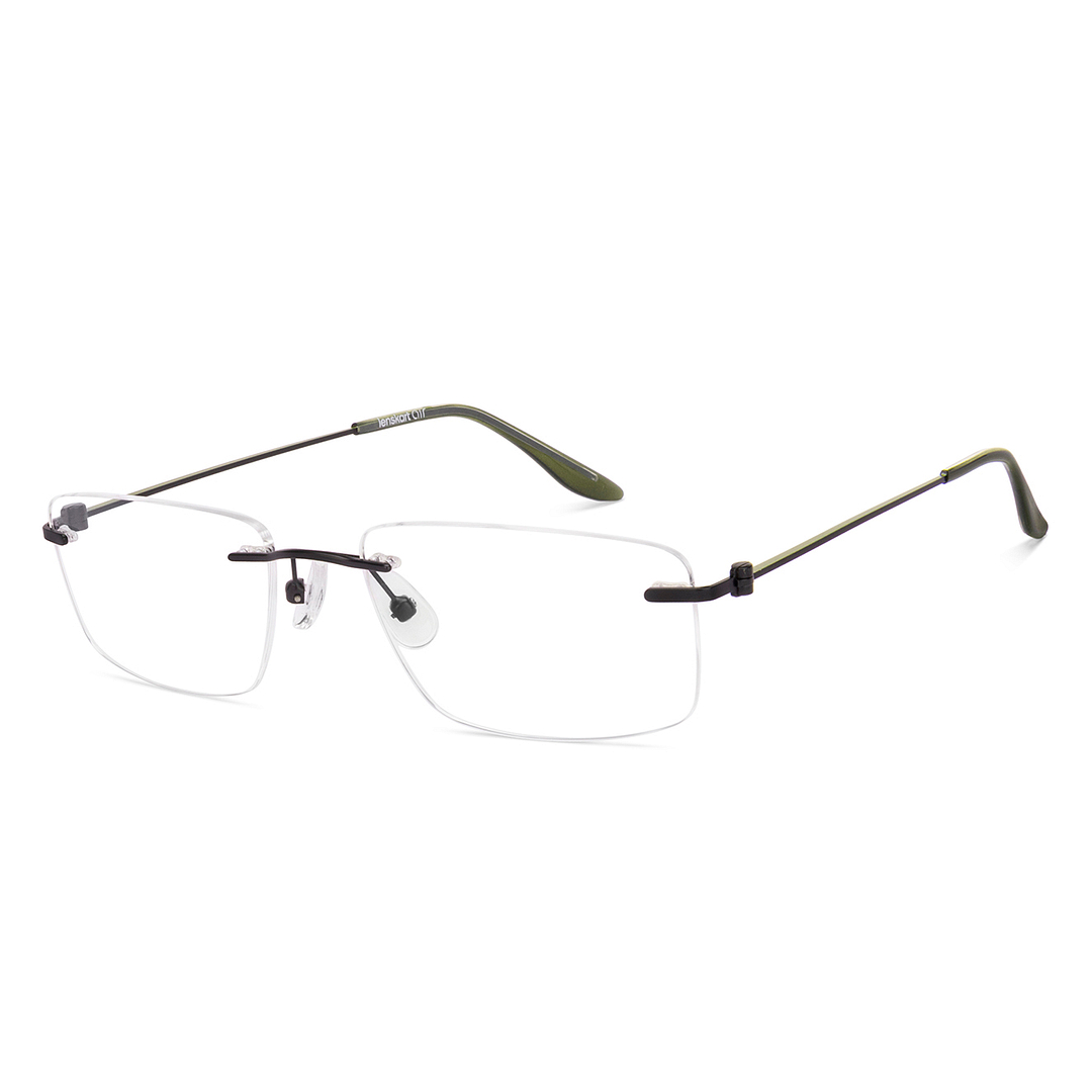 Lenskart Air Online Black Rimless Rectangle left side