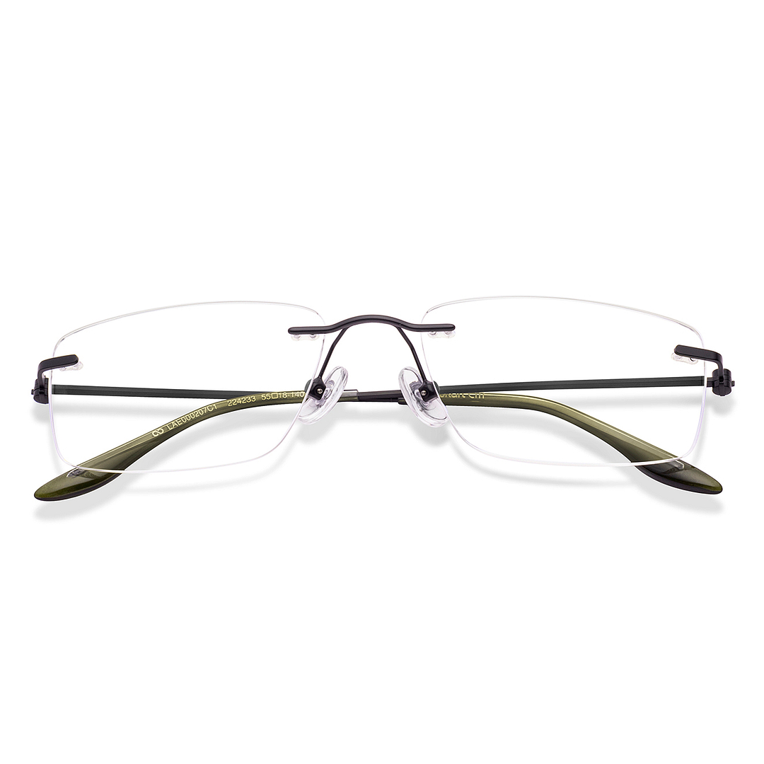 Lenskart Air Online Black Rimless Rectangle left side