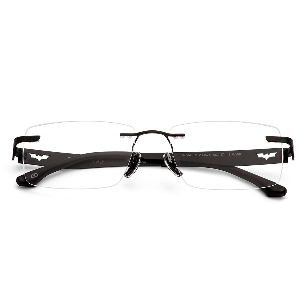 Lenskart Matte Black Rimless Rectangle right side