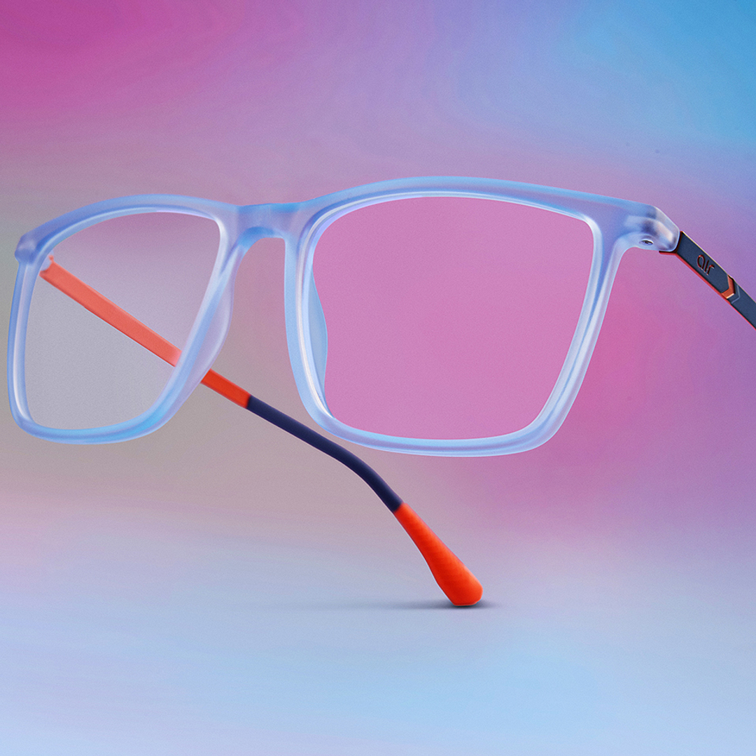 Lenskart Air Online Sky Blue Full Rim Square left side