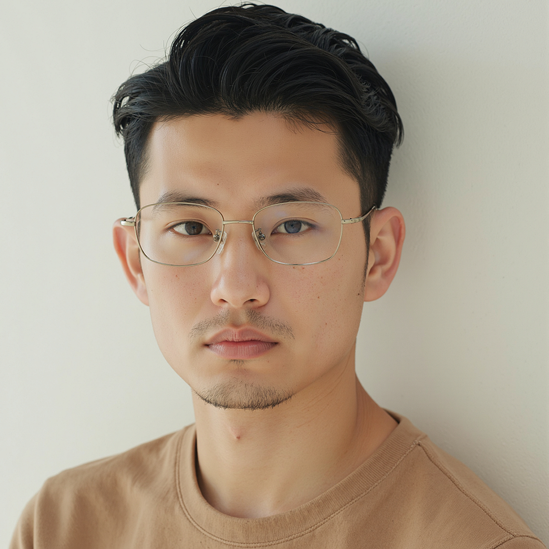 Lenskart Mid Gunmetal Full Rim Rectangle left side