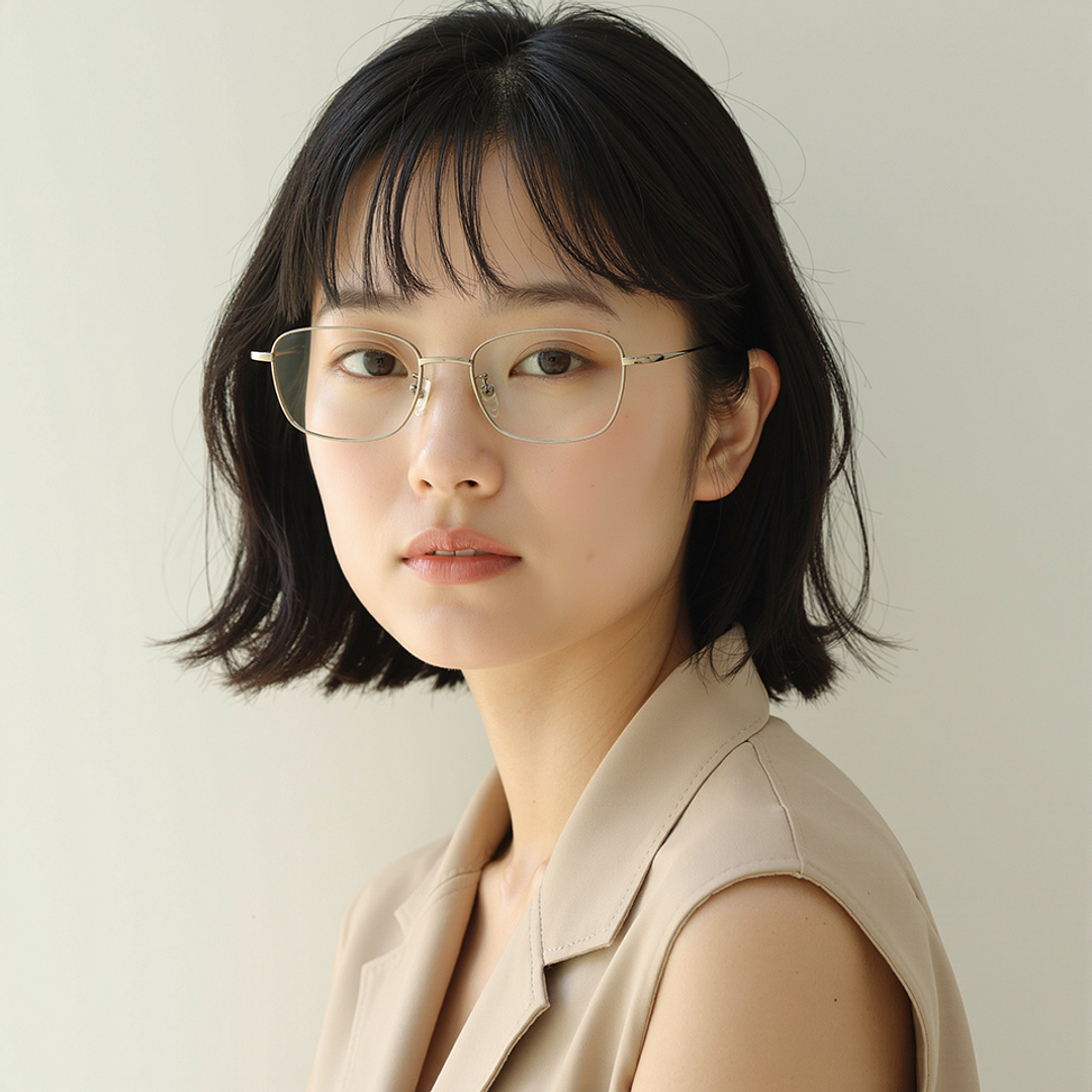 Lenskart Mid Gunmetal Full Rim Rectangle left side