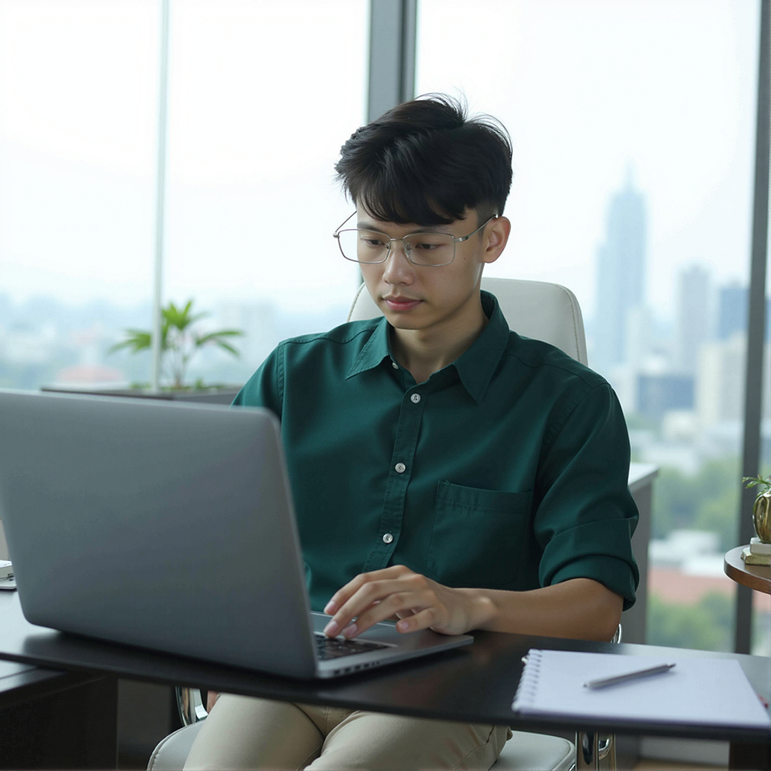 Lenskart Mid Gunmetal Full Rim Rectangle left side