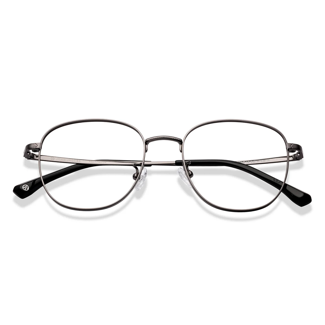 John Jacobs Mid Gunmetal Full Rim Square left side