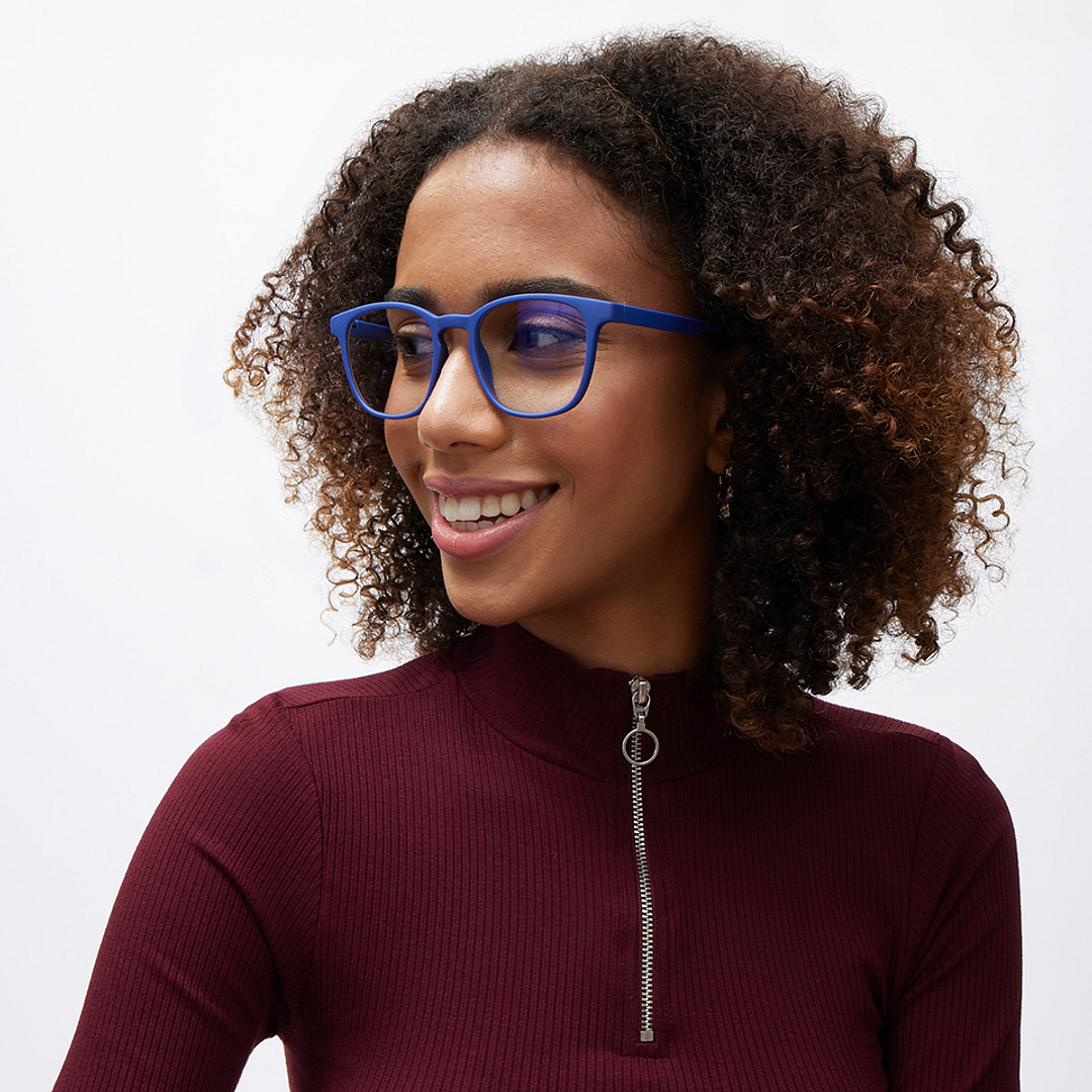 Lenskart Hustlr Online Midnight Blue Full Rim Square left side