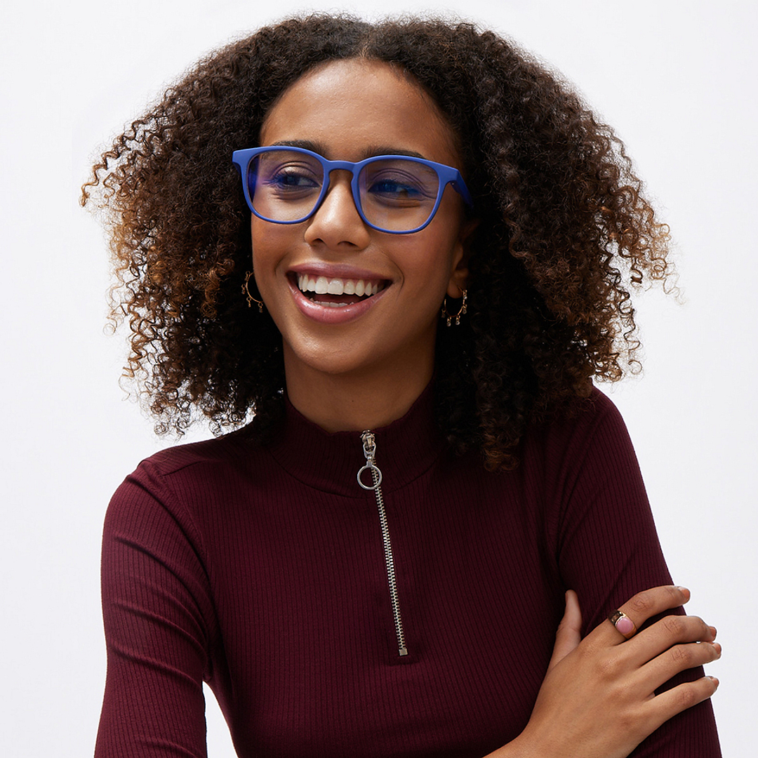 Lenskart Hustlr Online Midnight Blue Full Rim Square right side