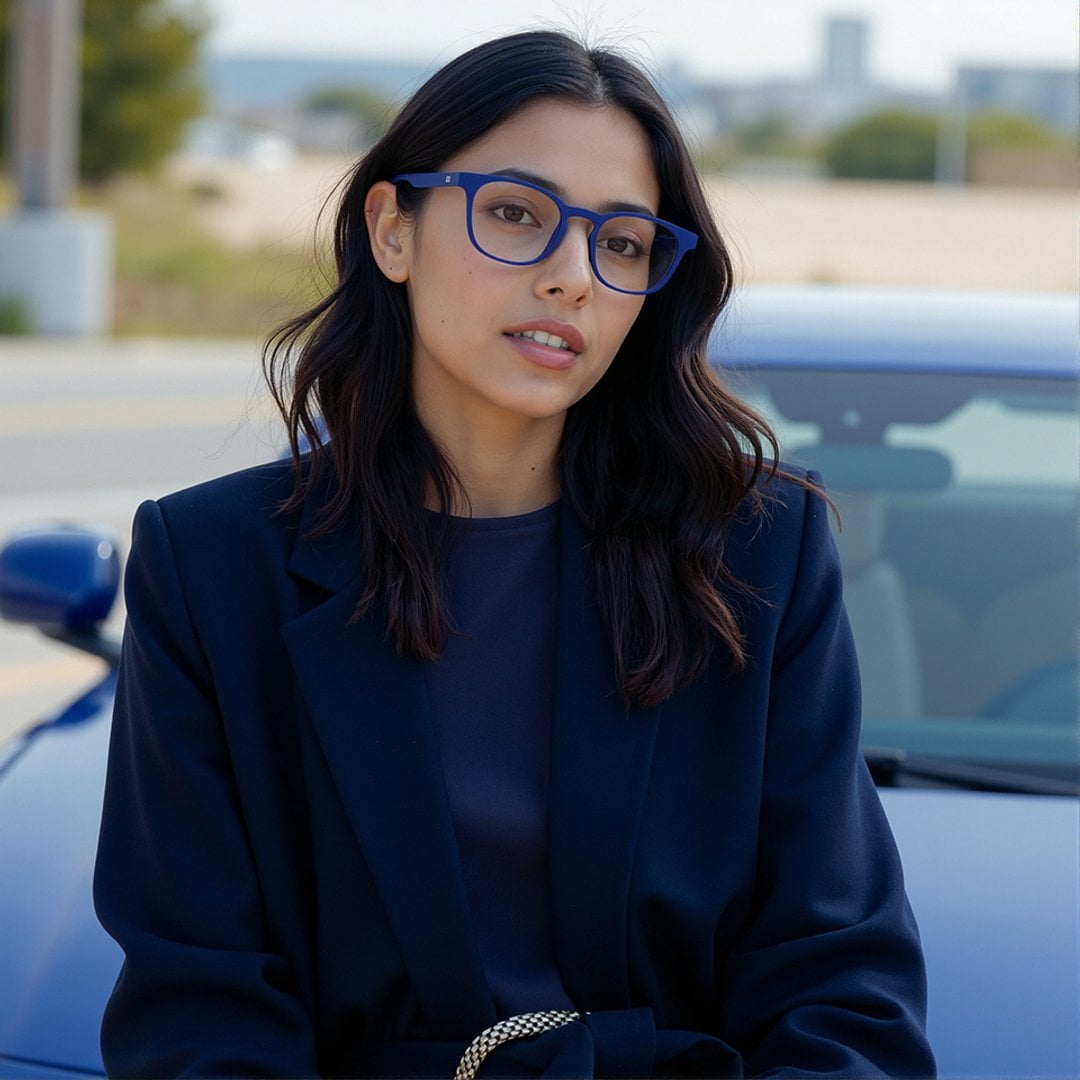 Lenskart Hustlr Midnight Blue Full Rim Square right side