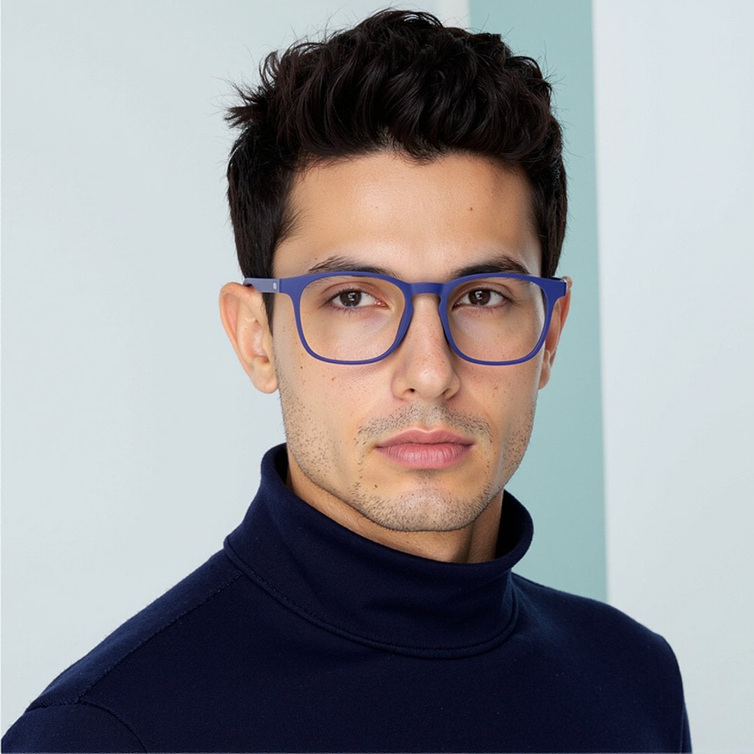 Lenskart Hustlr Midnight Blue Full Rim Square left side