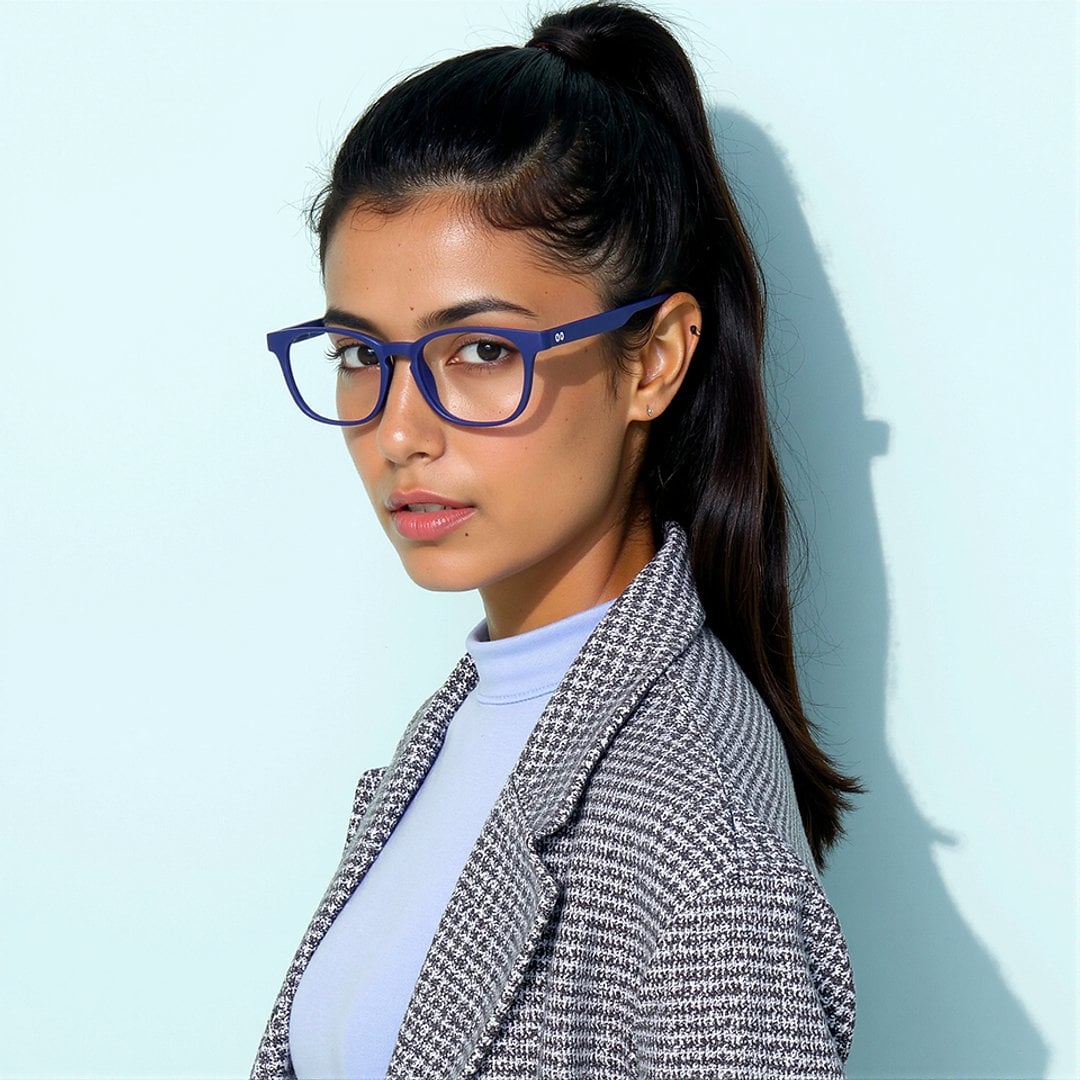 Lenskart Hustlr Midnight Blue Full Rim Square right side