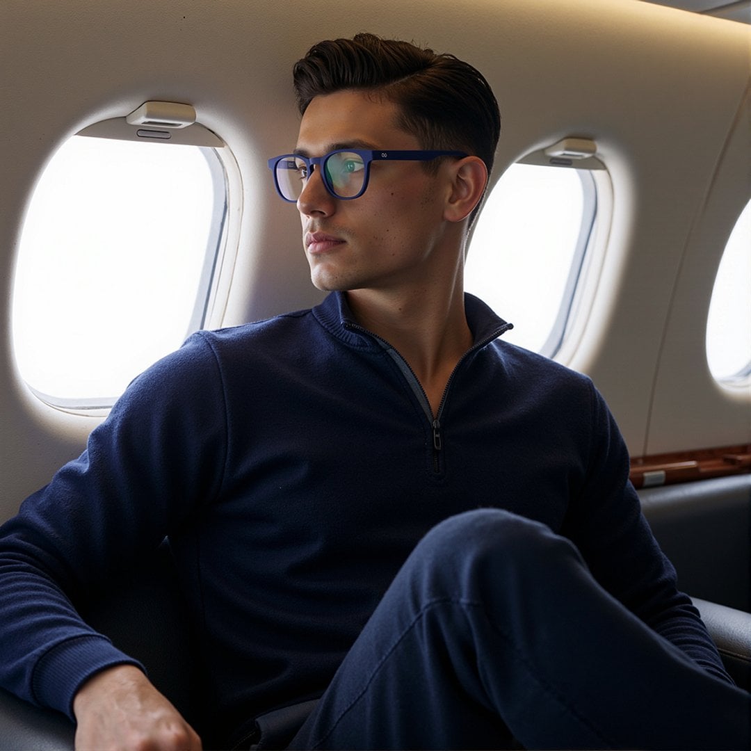 Lenskart Hustlr Midnight Blue Full Rim Square left side