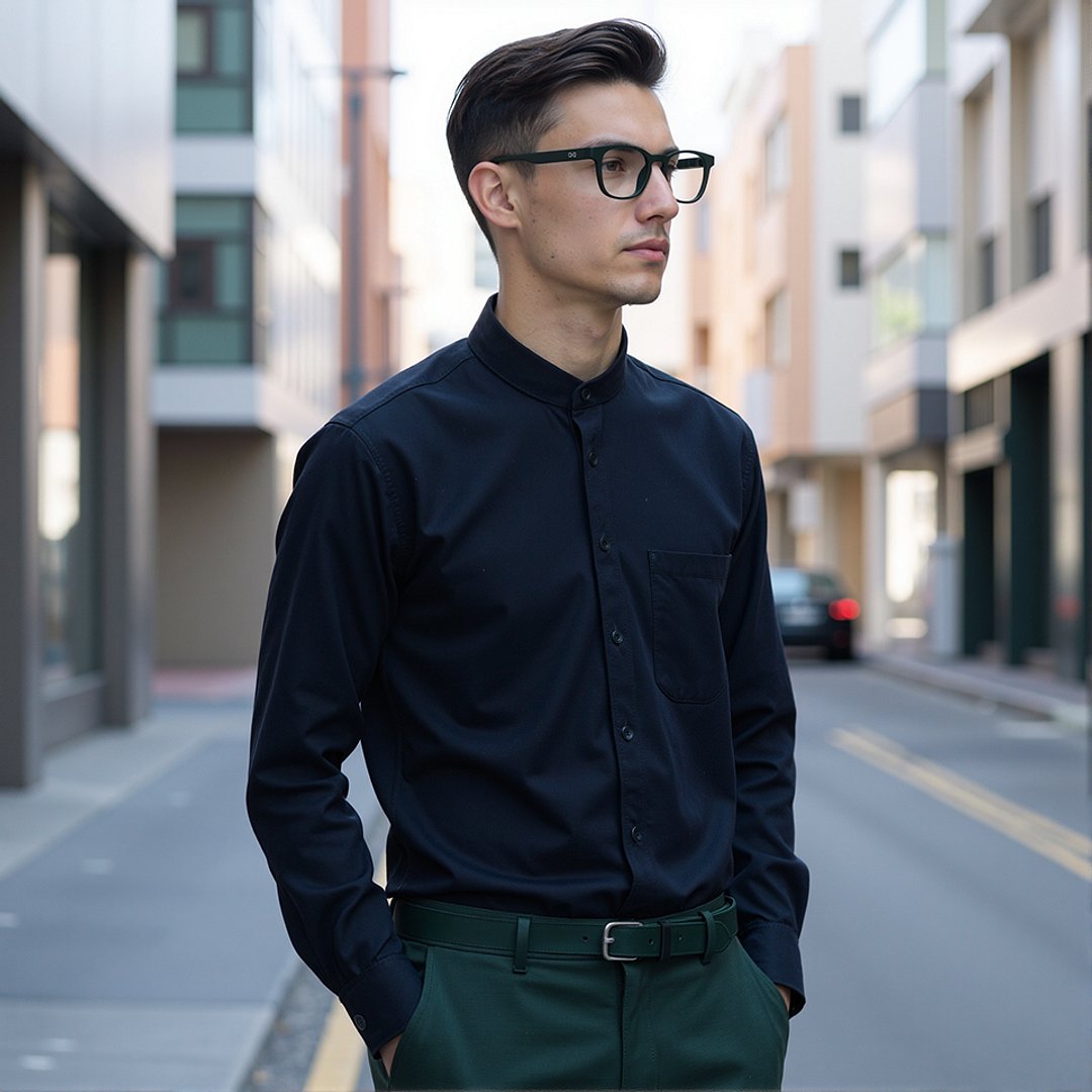 Lenskart Hustlr Online Military Green Full Rim Square left side