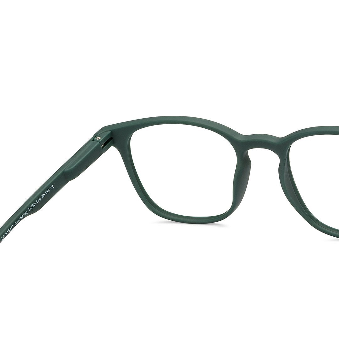 Lenskart Hustlr Military Green Full Rim Square left side