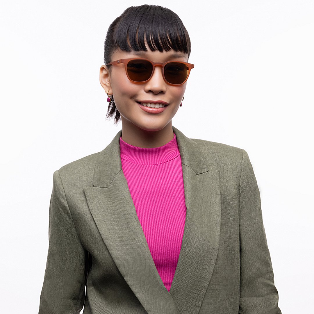 Lenskart Hustlr Online Mocha Full Rim Square left side