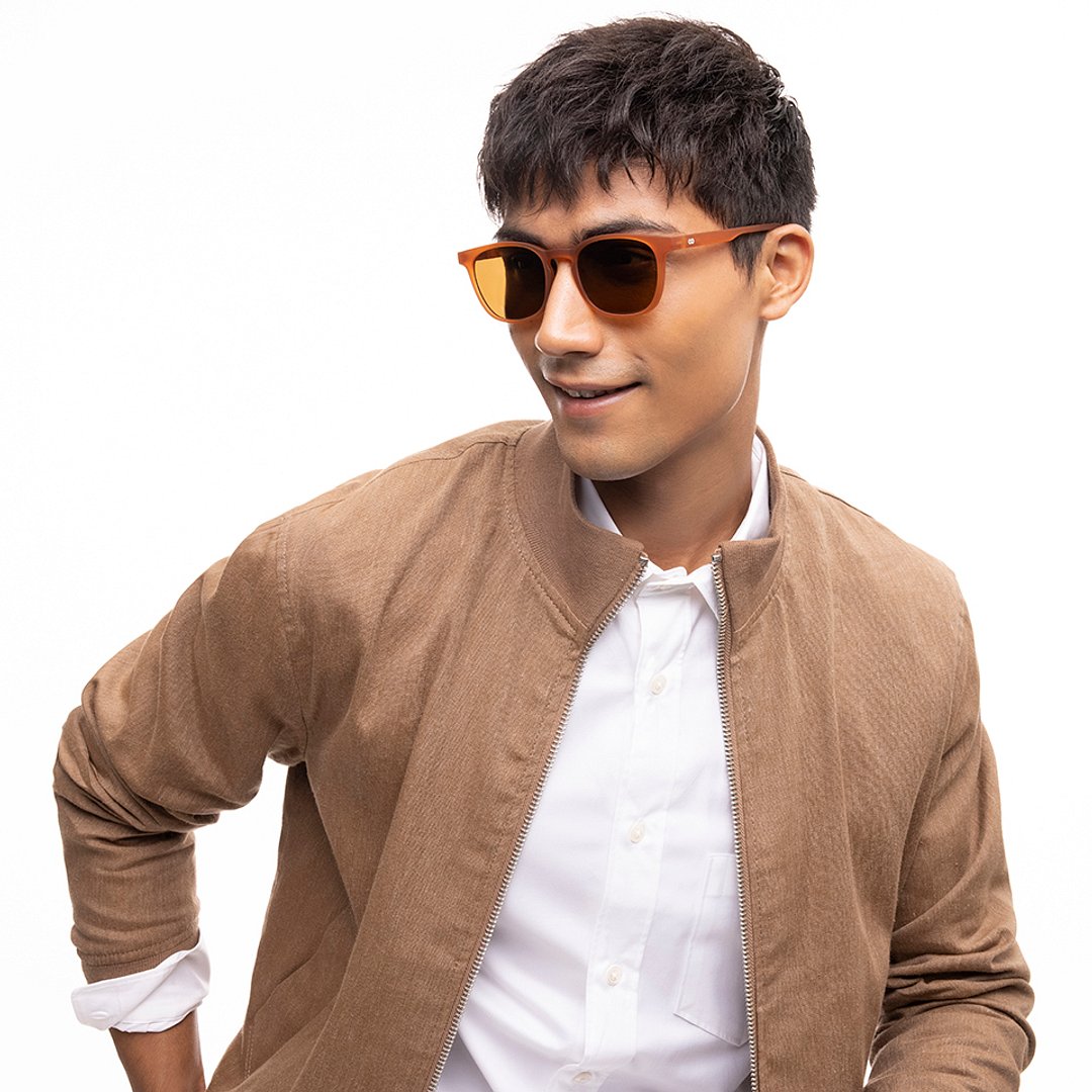 Lenskart Hustlr Online Mocha Full Rim Square left side