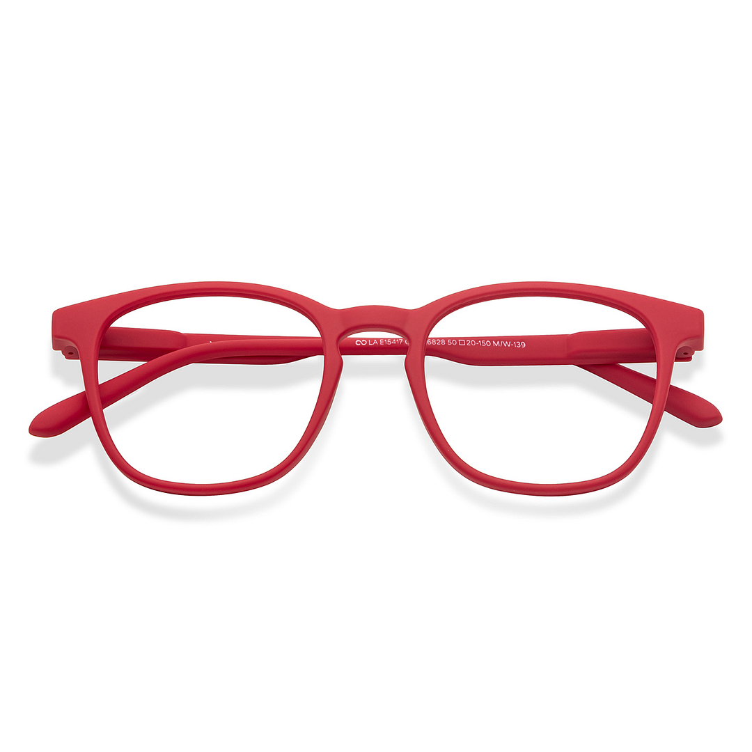 Lenskart Hustlr Monza Red Full Rim Square left side