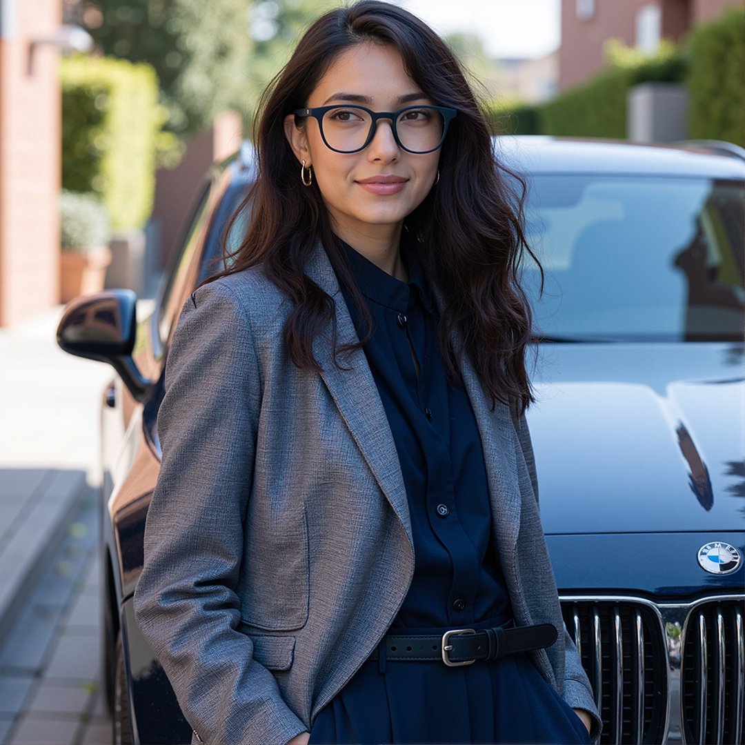 Lenskart Hustlr Screen Glasses Blue Block Zero Power Screen Glasses : Navy Full Rim Square Lenskart HUSTLR LB E14058-XW C45 right side