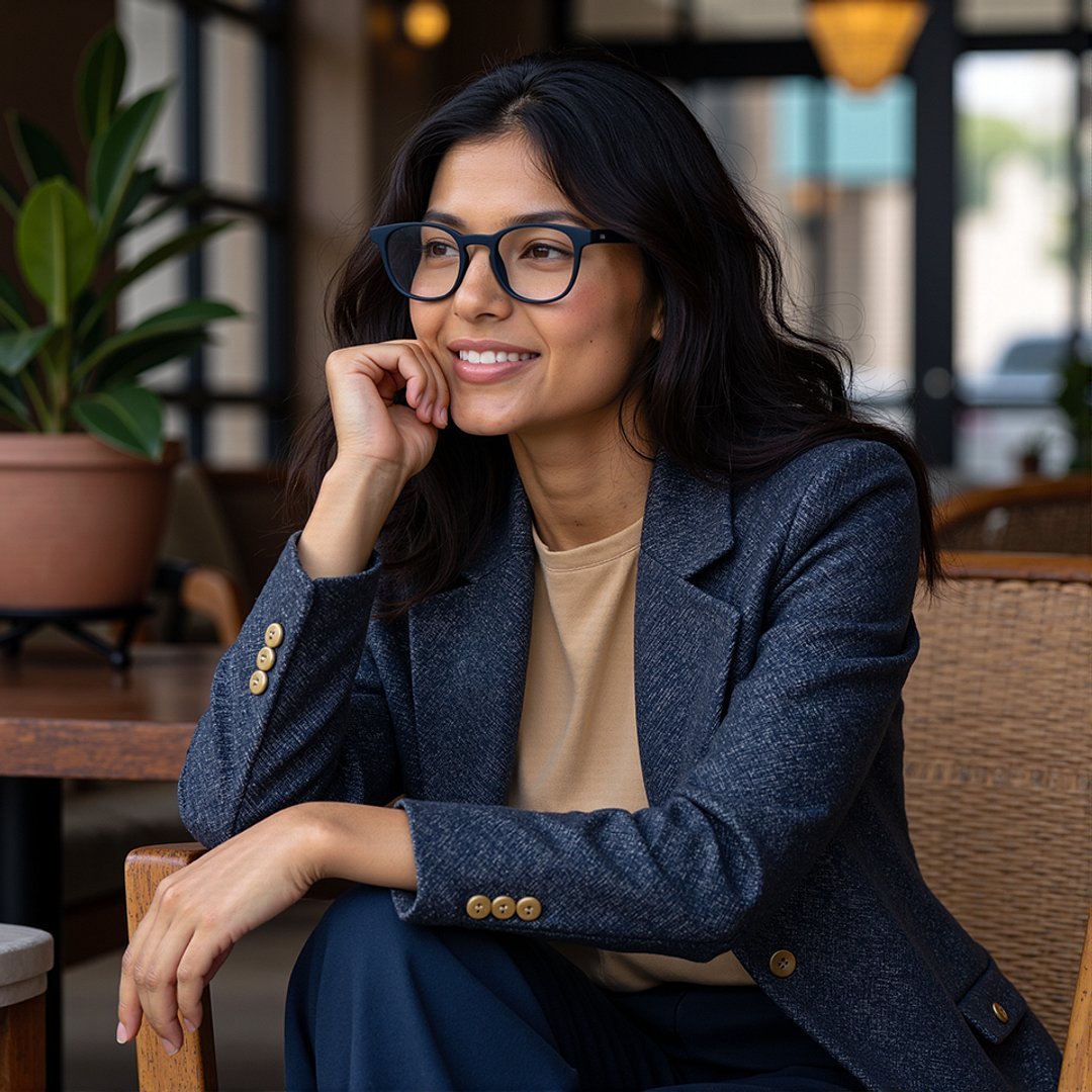 Lenskart Hustlr Screen Glasses Blue Block Zero Power Screen Glasses : Navy Full Rim Square Lenskart HUSTLR LB E14058-XW C45 right side