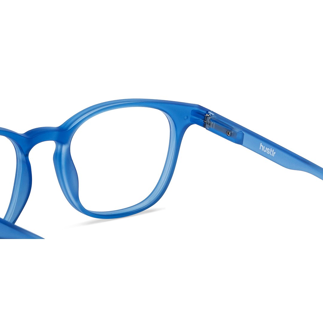 Lenskart Hustlr Online Ocean Blue Full Rim Square right side