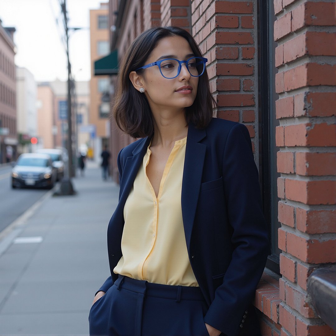 Lenskart Hustlr Ocean Blue Full Rim Square right side