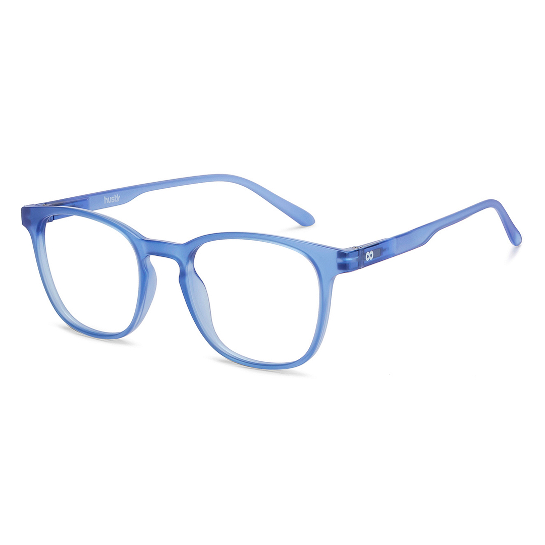 Lenskart Hustlr Ocean Blue Full Rim Square left side