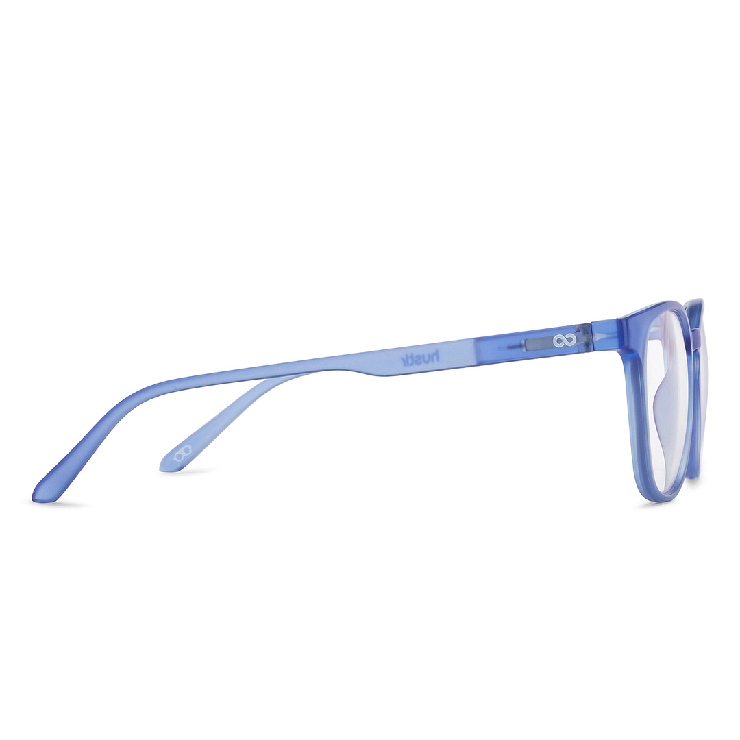 Lenskart Hustlr Ocean Blue Full Rim Square left side
