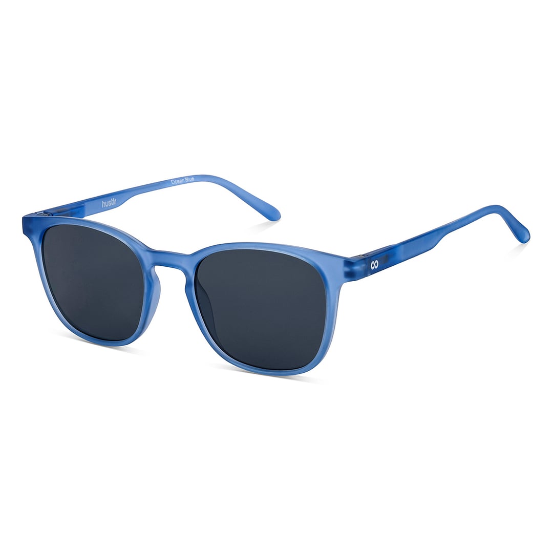 Lenskart Hustlr Online Ocean Blue Full Rim Square left side