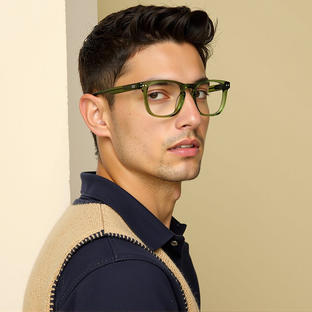 Lenskart Hustlr Olive-Ace Full Rim Square right side