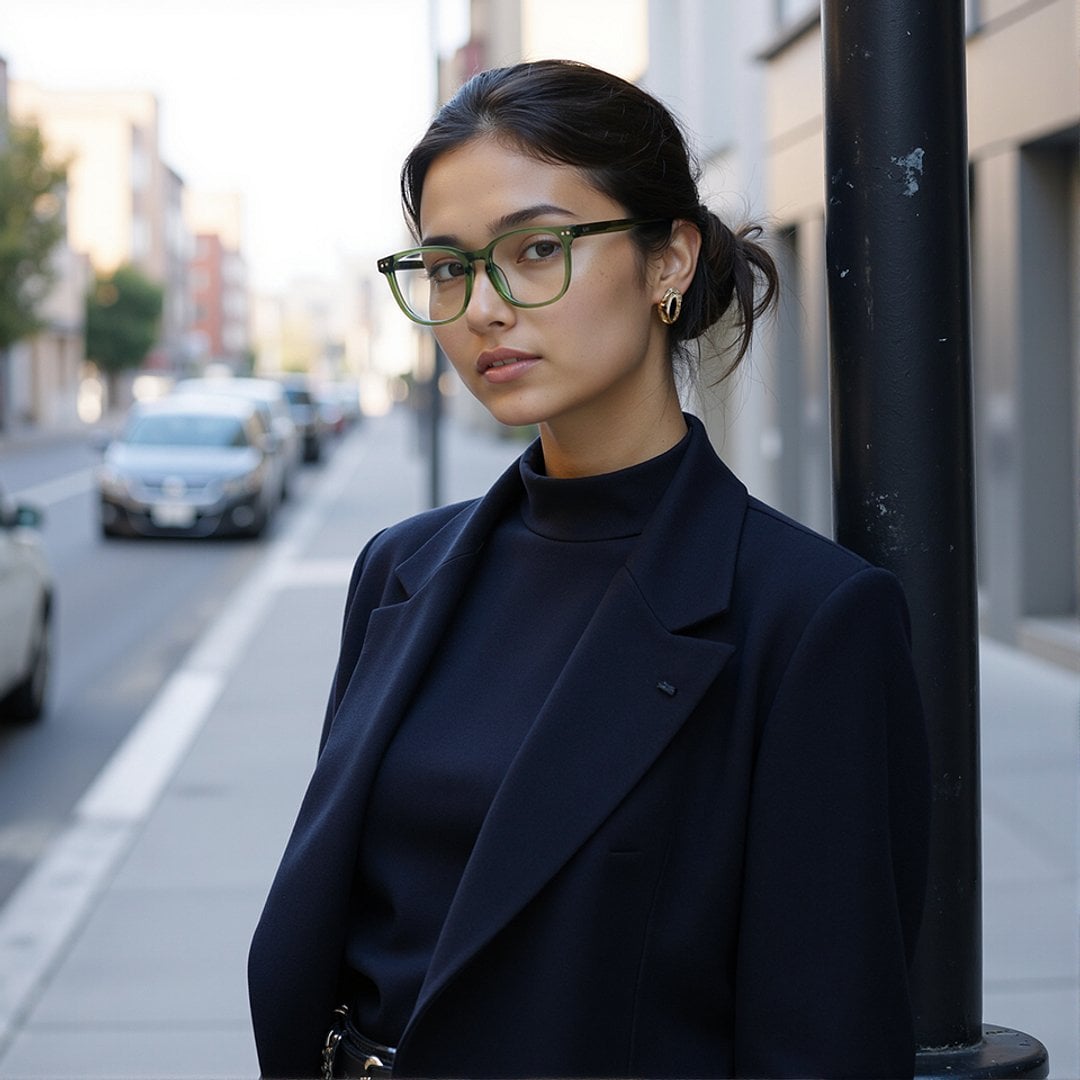 Lenskart Hustlr Olive-Ace Full Rim Square right side