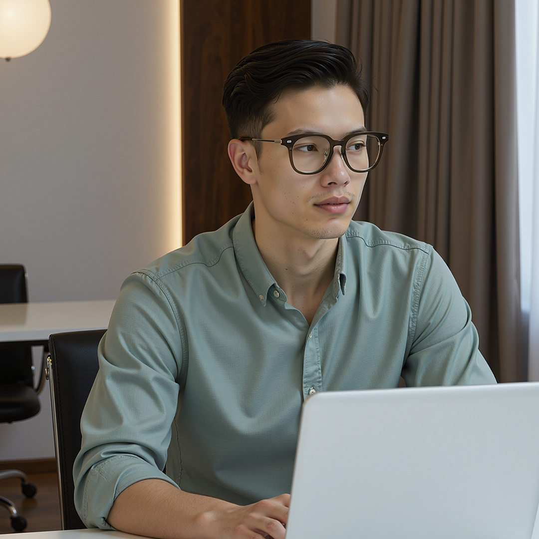 Lenskart Olive Green Full Rim Square right side