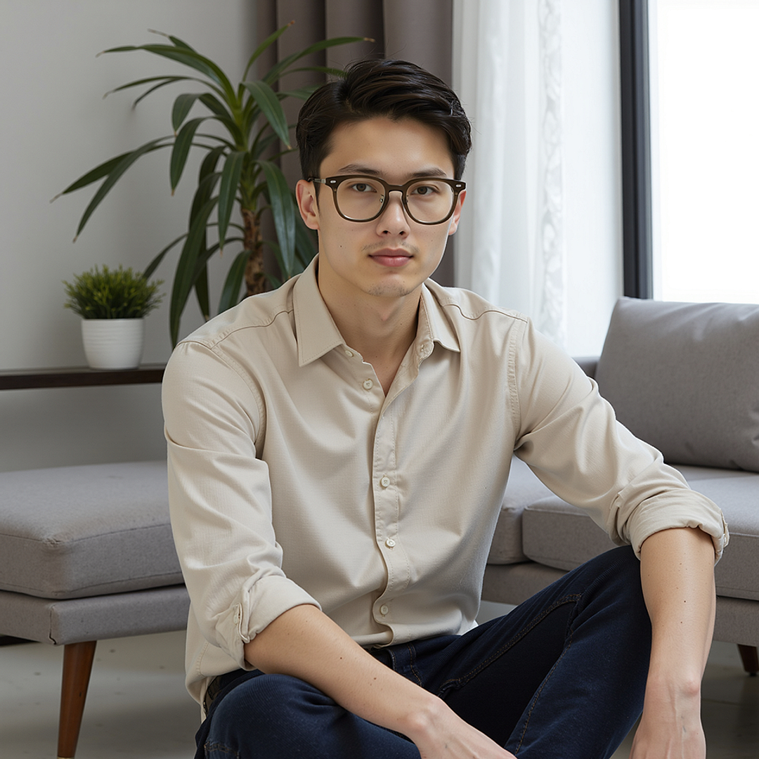 Lenskart Olive Green Full Rim Square right side