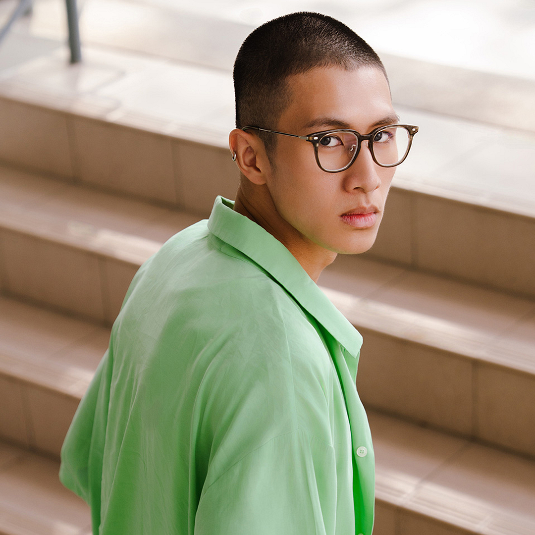 Lenskart Olive Green Full Rim Square left side