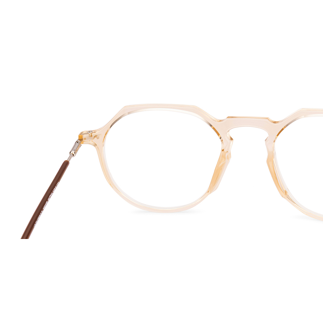 Lenskart Blu Orange Full Rim Round Lenskart Blu LB E14790 Eyeglasses right side