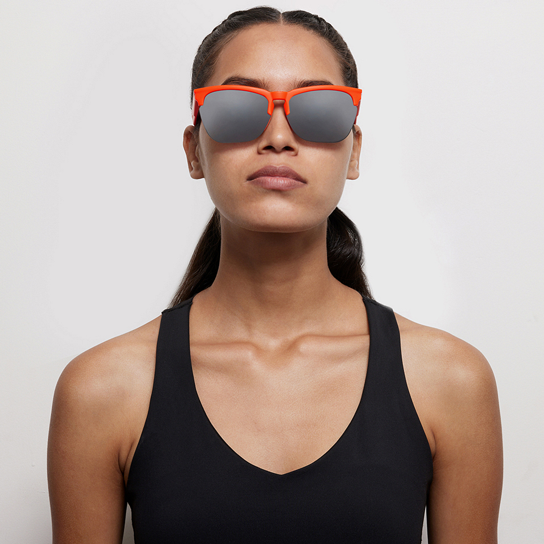 Lenskart Boost Online Brown Half Rim Square left side