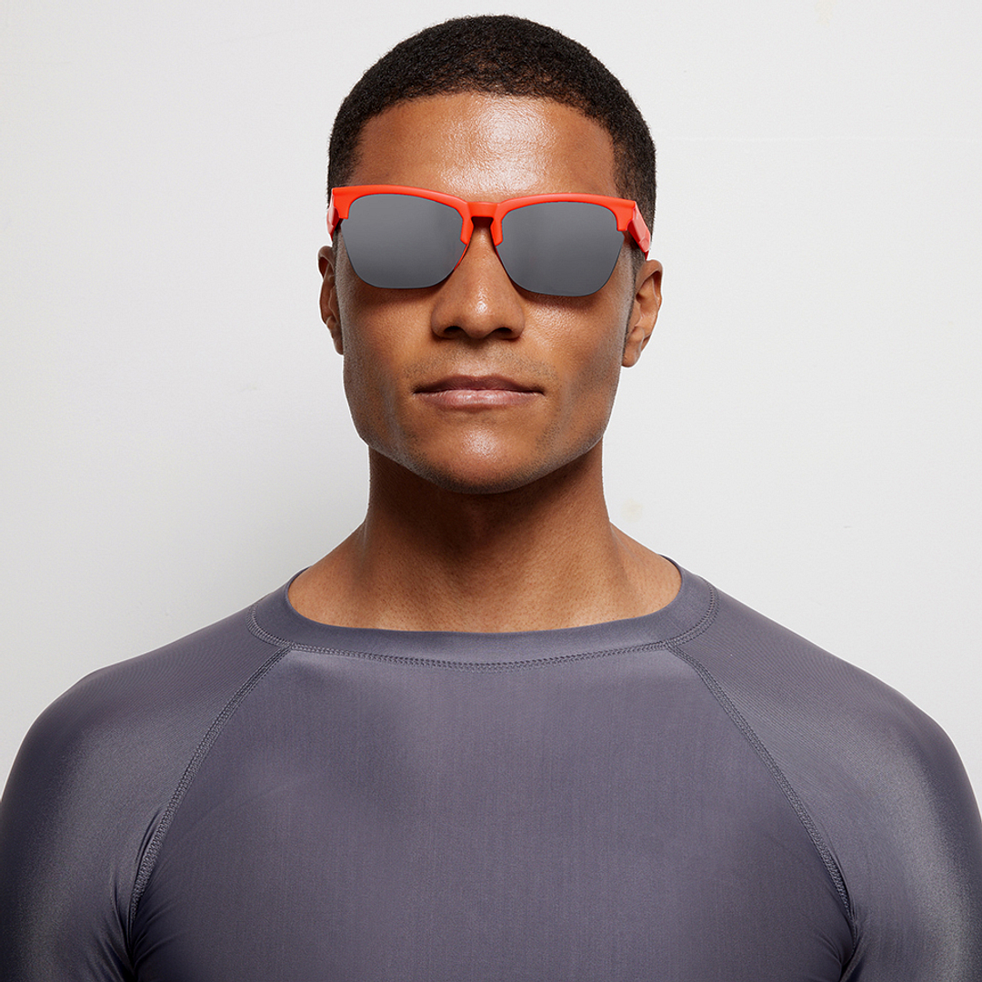 Lenskart Boost Online Brown Half Rim Square left side