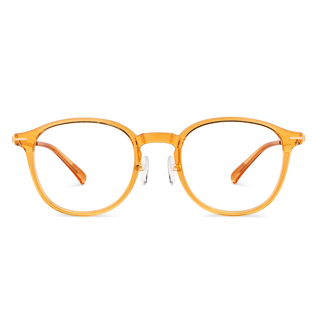 Lenskart Air Online Orange Transparent Full Rim Round right side
