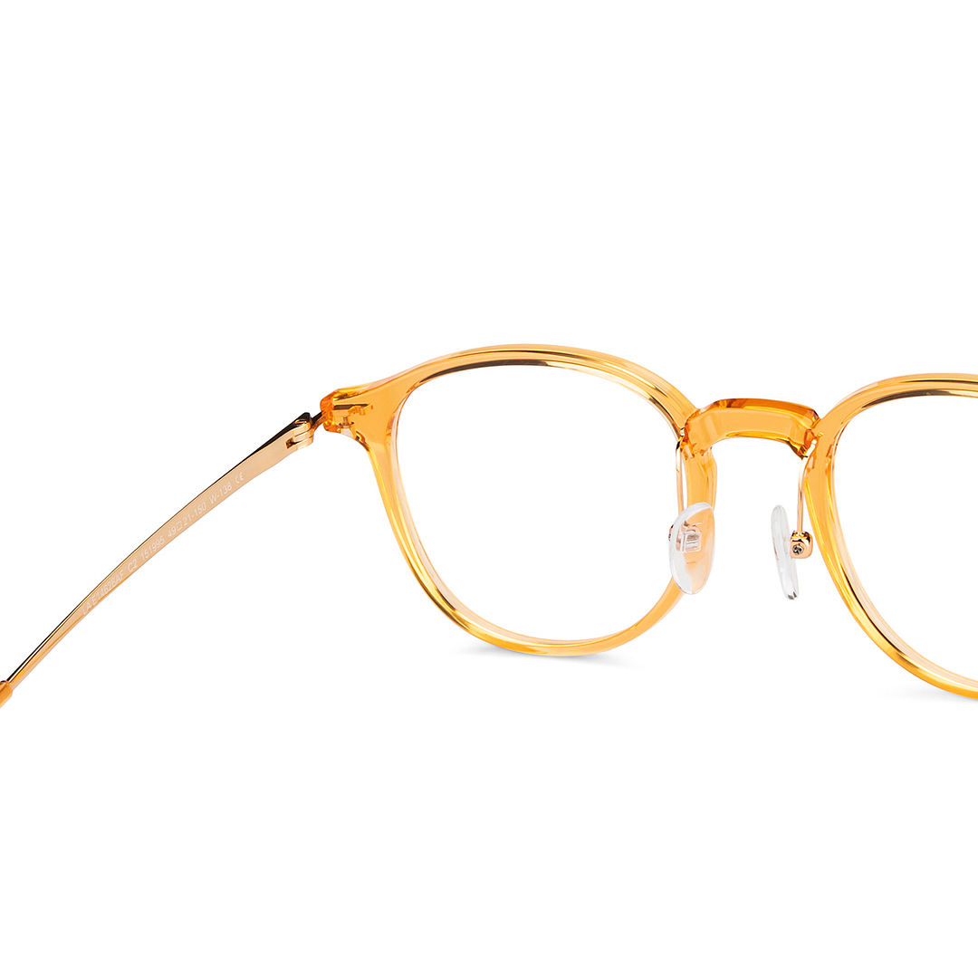 Lenskart Air Online Orange Transparent Full Rim Round right side