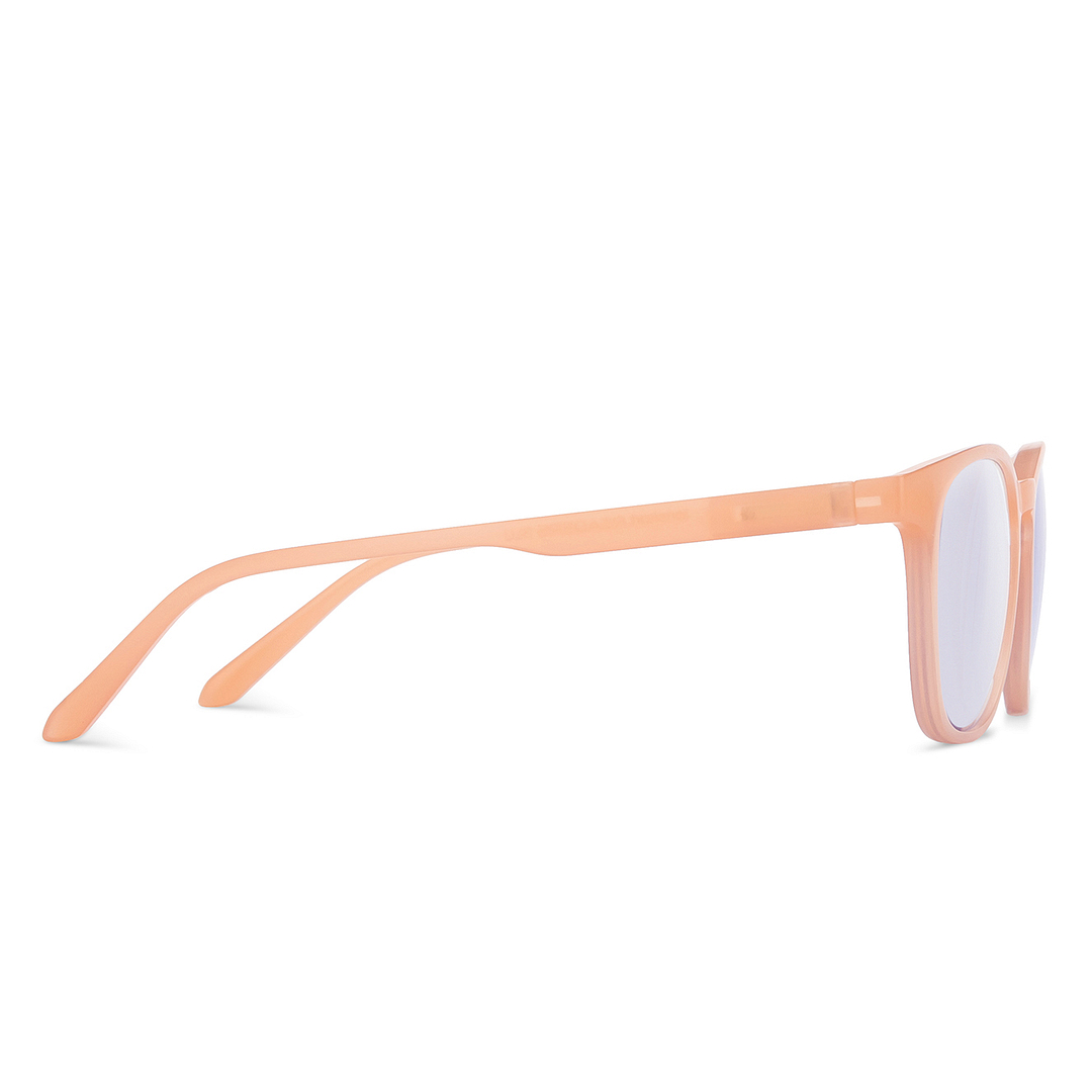 LENSKART BLU READERS Pink Peach Pink Full Rim Square LENSKART BLU READERS LR E15615 Only for 2 25 Prefitted Powers left side
