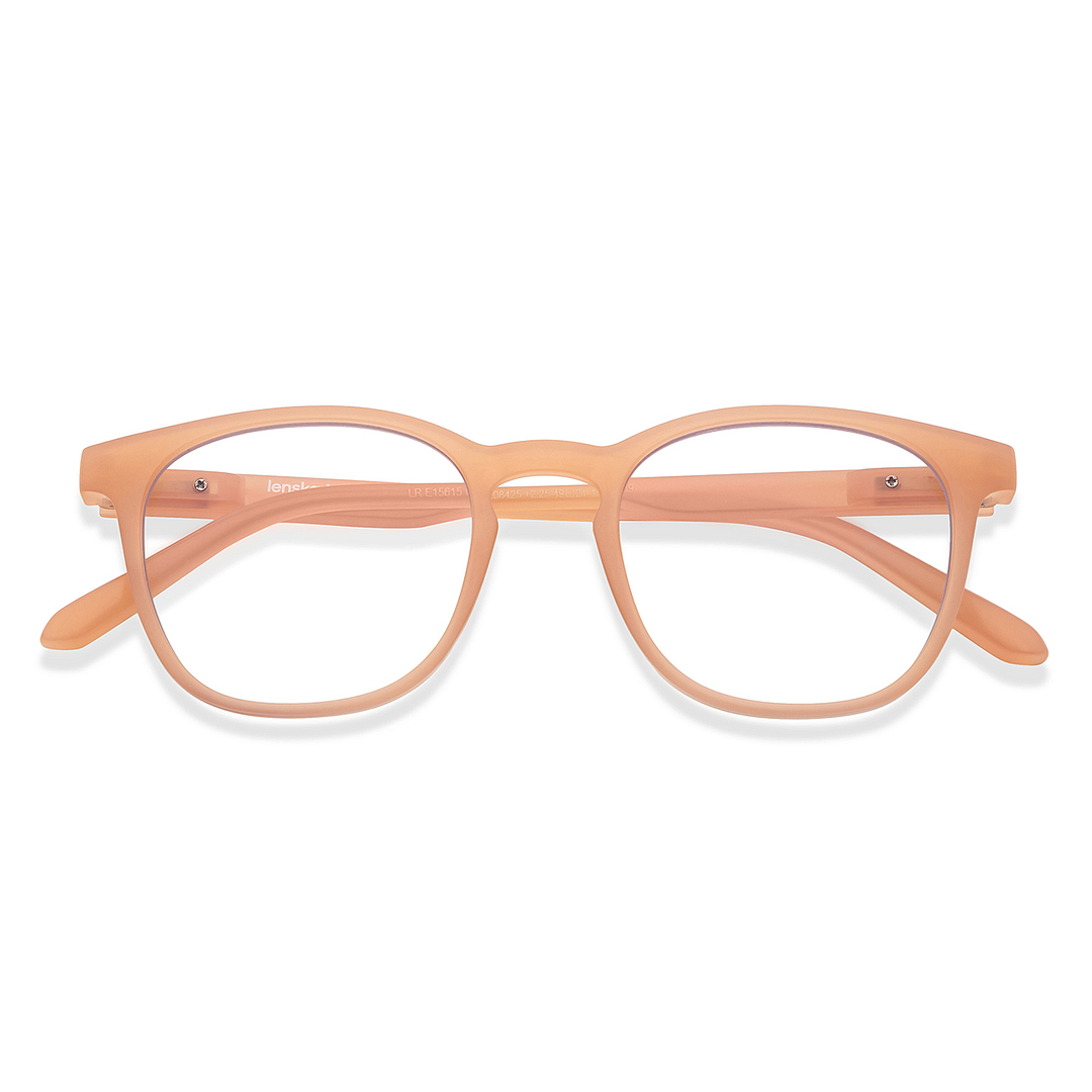 LENSKART BLU READERS Pink Peach Pink Full Rim Square LENSKART BLU READERS LR E15615 Only for 2 25 Prefitted Powers left side