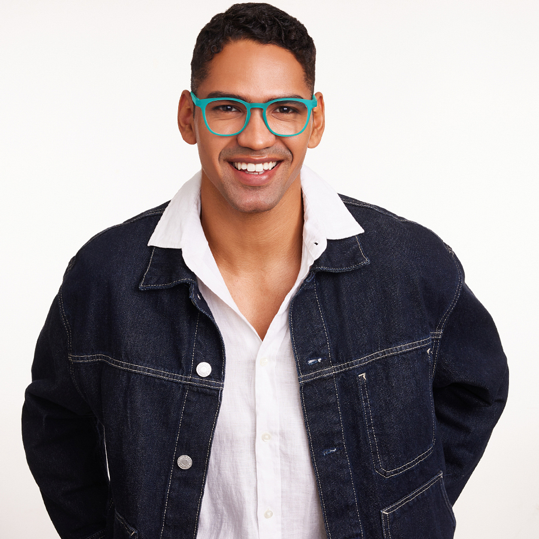 Lenskart Hustlr Blue Lagoon Full Rim Square right side